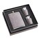 Contemporary Home Living 2.25" Gray Leatherette Flask Set with Cup
